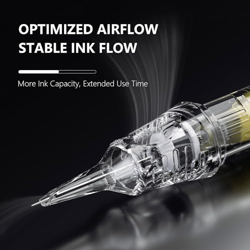 50Pcs Tattoo Cartridge Needles Set - Mixed Round Liner & Curved Magnum - Variation of 50Pcs- 10RL+12RM