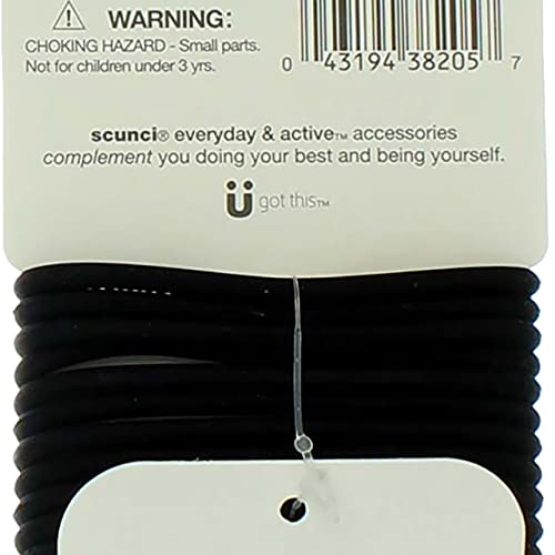 Scunci No-Slip Grip The Evolution Hair Ties, Black 14 ea (Pack of 2)