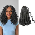French Curl Braiding Hair Extensions 8 Packs - #1B / 14 Inch - Natural Soft Curl Style for Black Women