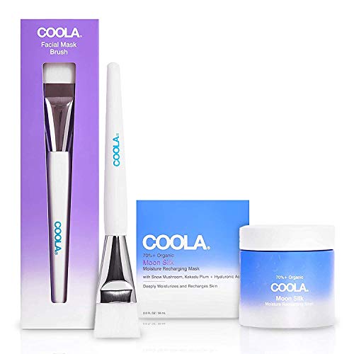 COOLA Organic Moon Silk Moisturizer and Brush Mothers¡¯ Day Bundle, Skin Barrier Protection and Care with Vitamin C