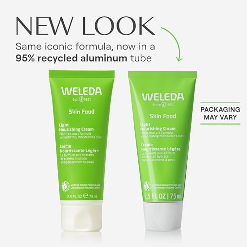 Weleda Skin Food Light Nourishing Body Cream 2.5 Fluid Ounce, Plant Rich Hydrating Moisturizer with Chamomile, Calendula and Pansy