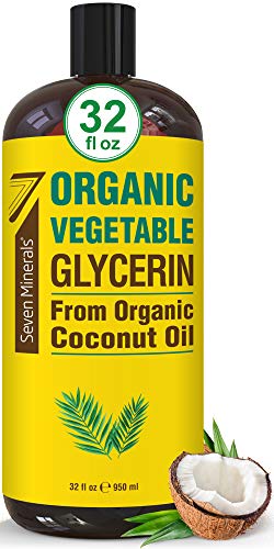 Organic Vegetable Glycerin 32oz - No Palm Oil, Vegan Skin & Hair Moisturizer