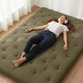 Japanese Floor Futon Mattress 100% Cotton Cover Foldable Portable Winter Moss Full