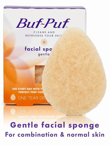 Buf-Puf Gentle Facial Sponge - Reusable All-Purpose Cleanser, Pack of 6