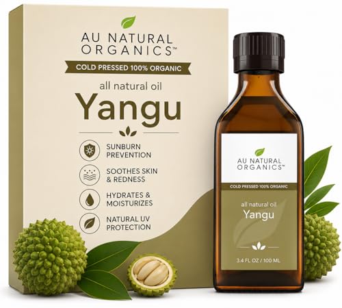 Yangu Oil for Sunburn Relief & Skin Hydration - 100% Pure Cold Pressed, Non-Greasy Moisturizer for Face & Body, 3.4oz