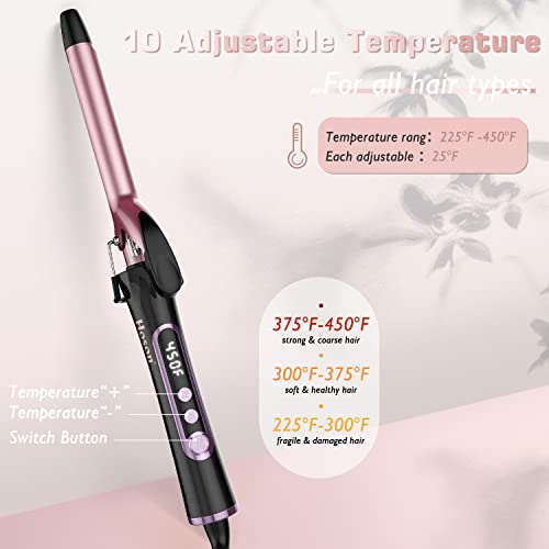 3/4 Inch Curling Iron for Vintage Curls - Dual Voltage Rose Gold