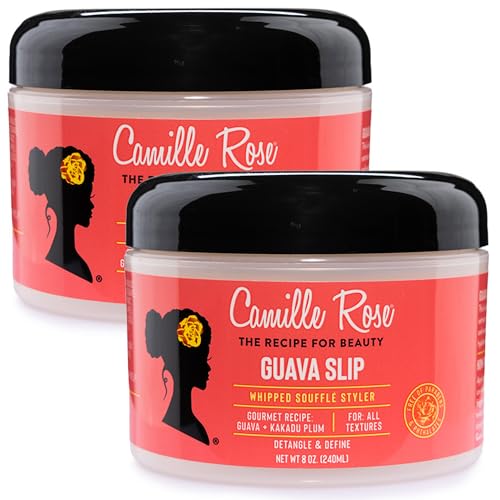 Camille Rose Guava Slip Whipped Soufflé Styling Cream 2-Pack - Deep Moisture Curl Definer