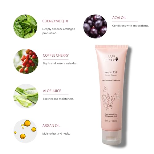 Argan Oil Facial Cleanser - Hydrating Organic Skin Wash for Sensitive Skin