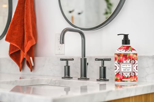 Liquid Hand Soap Set - 4 Pack | Sweet Orange, Olive Thyme, Pomegranate & Meyer Lemon | 21.5 fl oz Bottles