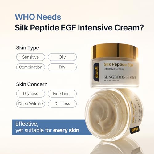 Silk Peptide EGF Intensive Face Cream for Fine Lines & Hydration - 1.69 fl oz