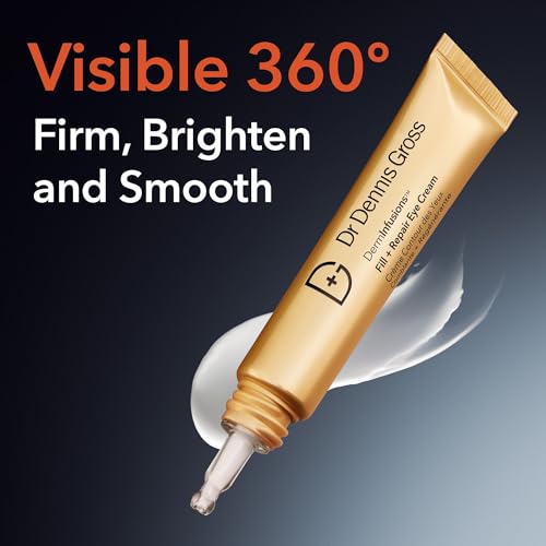 Dr Dennis Gross DermInfusions Fill + Repair Eye Cream: Hydrating & Brightening Treatment for Dark Circles, Fine Lines & Wrinkles, Firms & Smooths 360¡Æ Eye Area, 0.5 Oz
