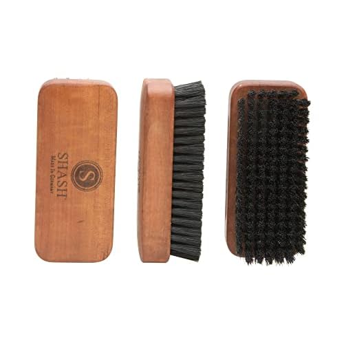SHASH Since 1869 Hand Made In Germany - The Palm, Natural 100% Natural Boar Bristle Nail Brush - Gently Removes Dirt, Grime for Clean Hands - Exfoliates Skin for Soft, Smooth Texture