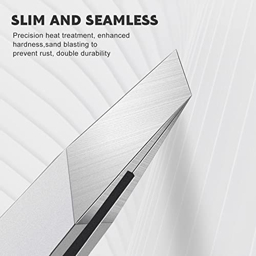 Tweezers Set - Professional Stainless Steel Slant Tweezers, Precision Tweezers Set for Shaping Eyebrows, Great Beauty Tools for Facial Hair, Ingrown Hair, Blackhead Removal(2Pcs Slant Tweezer)