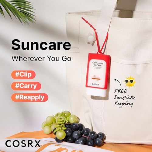 COSRX Vitamin E Sunscreen & Airy Light Sunstick Keyring Gift Set - Travel Friendly SPF 50+