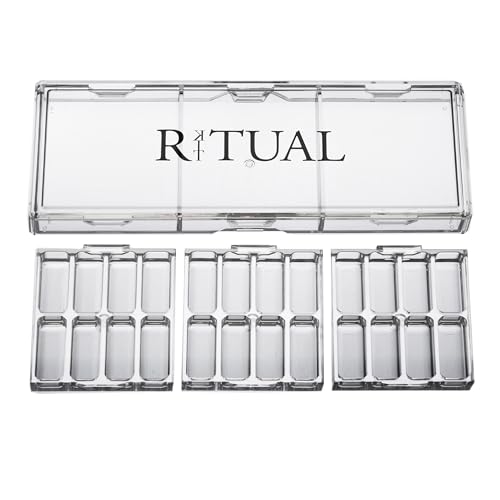 KIT RITUAL Empty Makeup Palette with 8 Wells - Portable Storage Organizer