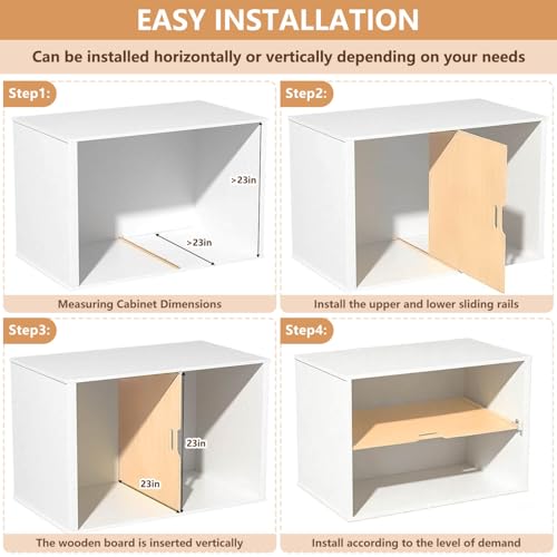 Celestite Wooden Baking Sheet Organizer for Cabinets - DIY Fit & Adjustable Kitchen Storage