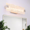 16.5-Inch Nickel Modern LED Bathroom Vanity Light Fixture Over Mirror - 10W, Dimmable, Removable Cover