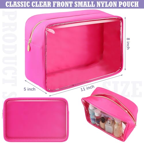 Large Nylon Makeup Bag Set – 4-Piece Clear Cosmetic Organizer for Travel & Gifts
