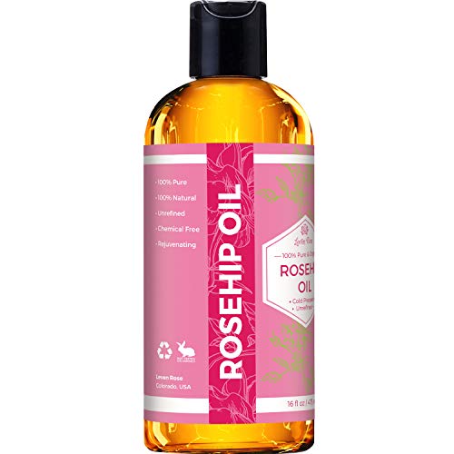 Rosehip Seed Oil for Face & Body - 16 oz Cold-Pressed Unrefined Nourishing Oil - Nighttime Moisturizer for Skin, Hair & Nails - Pack of 1
