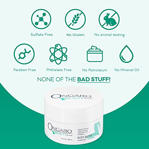 Whipped Body Butter with Shea, Aloe Vera & Peptides - Organic Moisturizer for Dry Skin