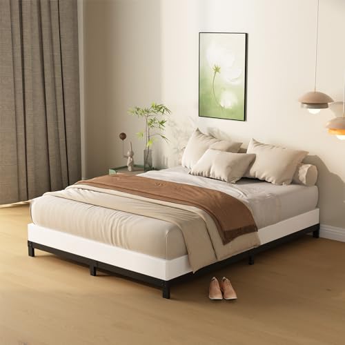 Full Size Box Spring with Fabric Cover - 4 Inch Low Profile Bed Foundation