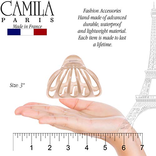 Camila Paris CP3051 Nude 2-Pack Octopus Hair Clips for Thick Hair - Large Claw Clips