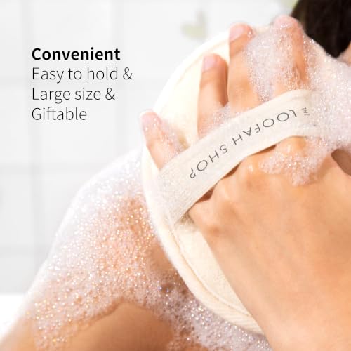 Natural Egyptian XL Bath Loofah Set of 4 - Deep Cleansing Body Exfoliator