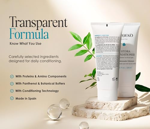 Hydra Conditioner - Deep Moisturizing Hair Care for Dry & Damaged Hair with Shea & Mango Butter - 200ml - Puroeko