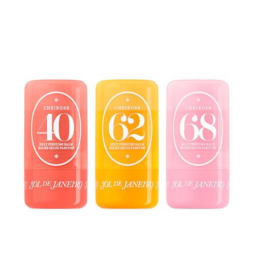 Sol de Janeiro Jelly Perfume Balm Set - Pocket-size Solid Fragrance Trio with Cheirosa Scents