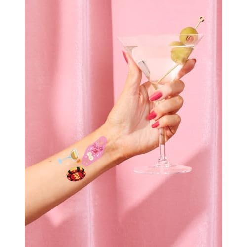 xo, Fetti Casino Temporary Tattoos - 50 Gold Foil | Bachelorette Decorations, Birthday Accessory, Las Vegas Bach Theme Favor, Game Night Bday Gift, Feeling Lucky Dice Decor, Girls Poker Party