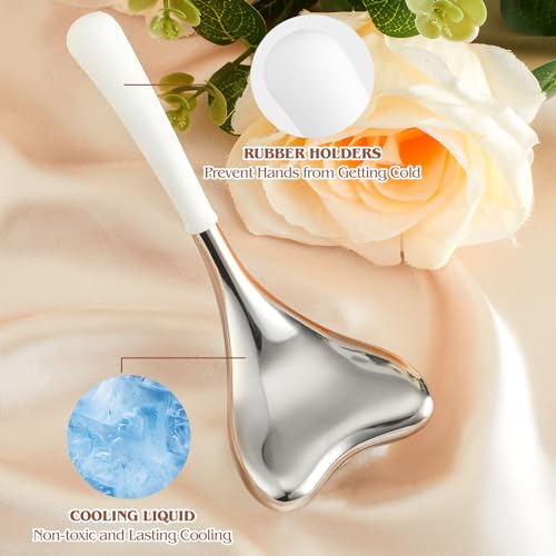 Running Man Silver Cryo Face Sticks Gua Sha & Massage 2-in-1 Cold Globes
