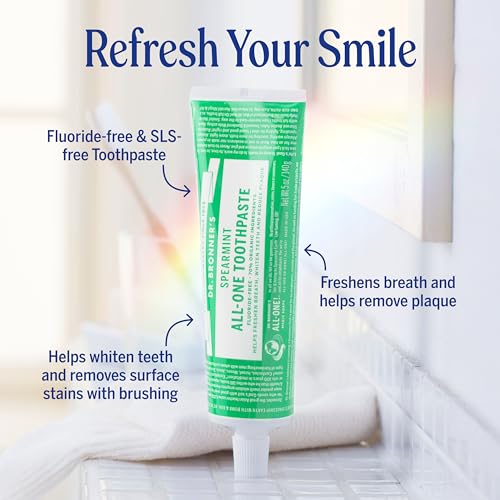 Toothpaste Pack - Fluoride-Free, SLS-Free, Natural Organic Flavors 5 oz - Peppermint, Cinnamon, Anise, Spearmint - 4 Pack