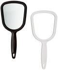Hand Mirror 4.5x3.75 Inch Pack of 12 - White and Black Portable Beauty Mirror