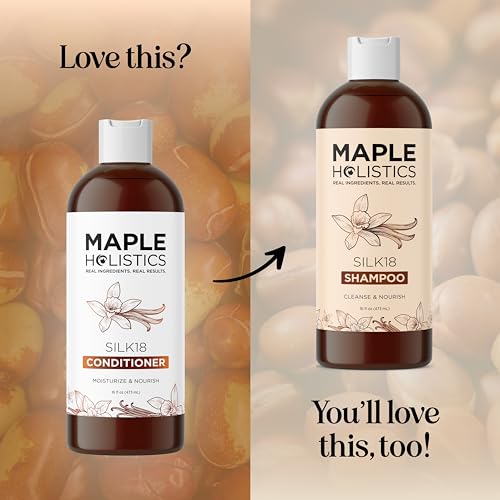 Maple Holistics Vanilla Silk Protein Conditioner for Damaged Hair 16 Fl Oz