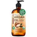 Argan Oil 16oz Glass Bottle - Cold Pressed Moroccan Nourishing Skin & Hair Oil - Pack of 1