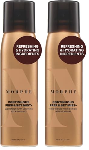 Morphe Continuous Prep & Set Hydrating Spray 2.8 oz Pack of 2 - Face Makeup & Skin Primer
