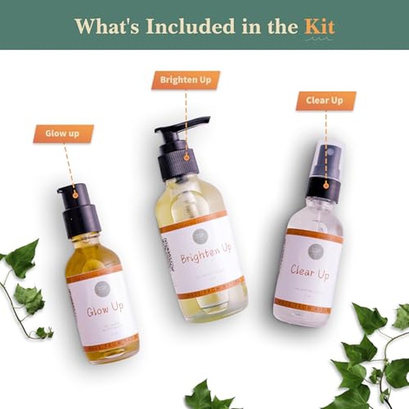 Healing Happy Method - Teen Skin Care Set with Cleanser, Toner, and Moisturizer | Hydrates, Controls Oil, Fights Breakouts, with Natural Ingredients | Skincare Gift Set for Teens, Daily Skincare Kit