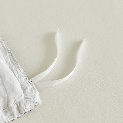 Queen Ruffle Duvet Cover Set Black and White Washed Cotton with Pillow Shams - Farmhouse Style