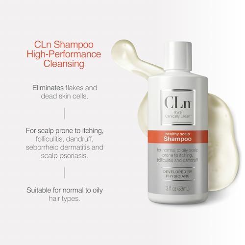 CLn Salicylic Acid Clarifying Anti Dandruff Shampoo 3 oz - Hypoallergenic Hair Care