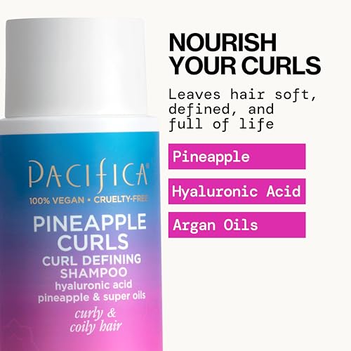 Pacifica Pineapple Curls 3-Step Hair Care Kit - 20 Fl Oz, Pack of 3