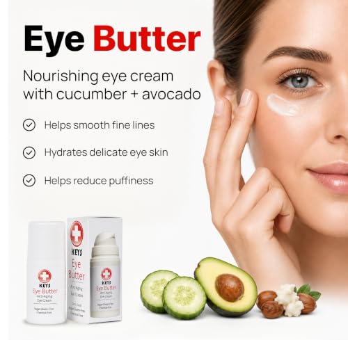 Natural Luminescent Eye Cream with Cucumber & Aloe Vera - Vegan Moisturizer for Sensitive Skin