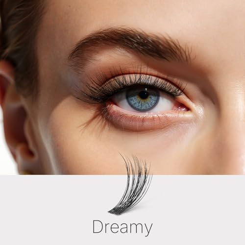 False Eyelash Clusters - Dreamy 8-16mm Volume Lashes for Beginners, Handmade, Long-Lasting