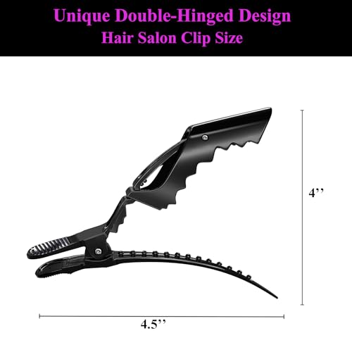 Black 100 Pcs Alligator Hair Clips for Styling Thick Hair - Bulk Variation