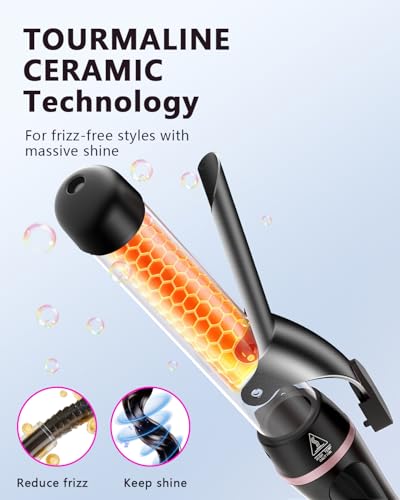 5-in-1 Curling Iron Set with Ceramic Barrels & Thermal Brush for Salon-Quality Hair