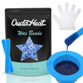 2.4 lb Hard Wax Beads Bulk, Professional Rosin-Free Brazilian Waxing Bead, Hypoallergenic Hair Removal Wax Bead for Sensitive Skin, Body, Bikini, Legs, Wax Beans Refill, 1 Silicone Pot and 5 Sticks