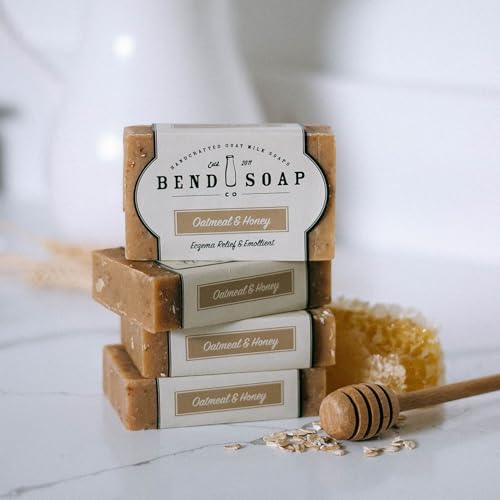 Oatmeal & Honey Goat Milk Soap - Handmade Natural Bar for Sensitive Skin - 4 Pack