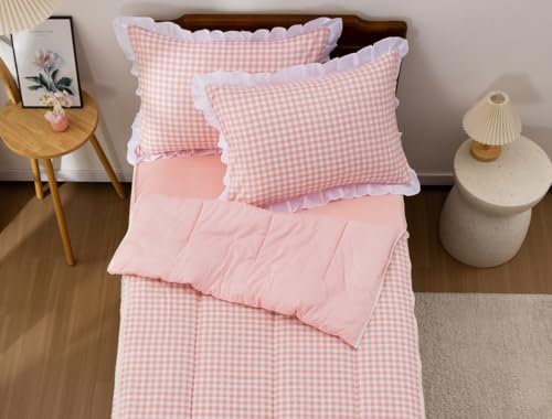 Pink Twin Zipper Bedding Set for Girls Kids - Meeting Story