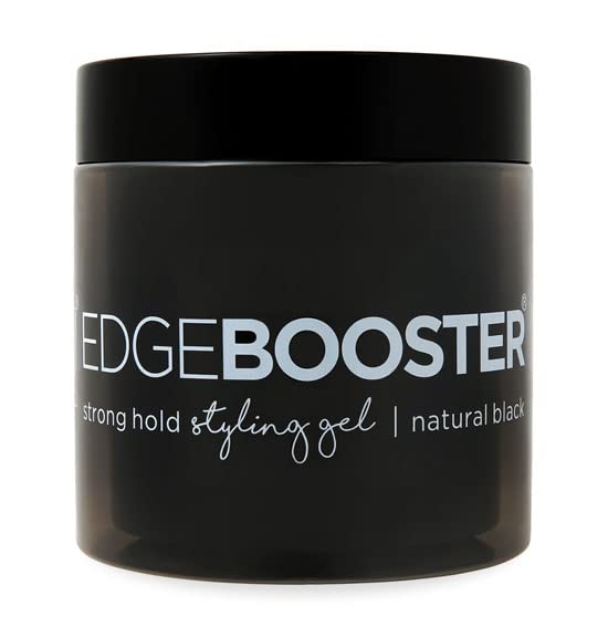 Strong Hold Hair Gel with Darkening Effect - Natural Black, 16.9 Oz