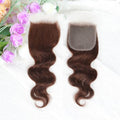Brown Body Wave Closure 4x4 HD Lace Virgin Human Hair - 12 Inch - Allrun