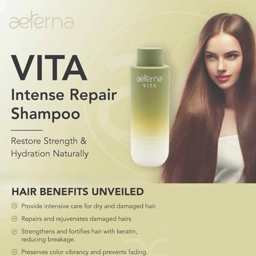 Aeterna Vita SH Intense Repair Keratin Shampoo for Dry Damaged Hair, Color-Safe 250ml